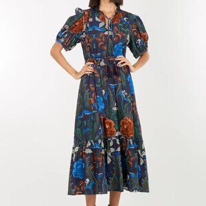 Britt Dress Super Natural by Secret Mission in Mixed Foliage 100% Cotton NWT$350